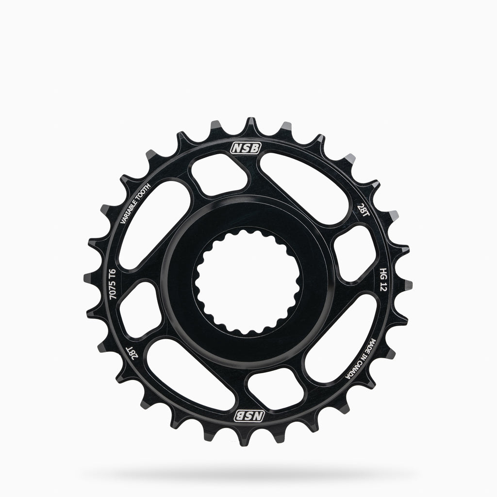 28T Shimano direct mount chainring for 12-speed Shimano drivetrains